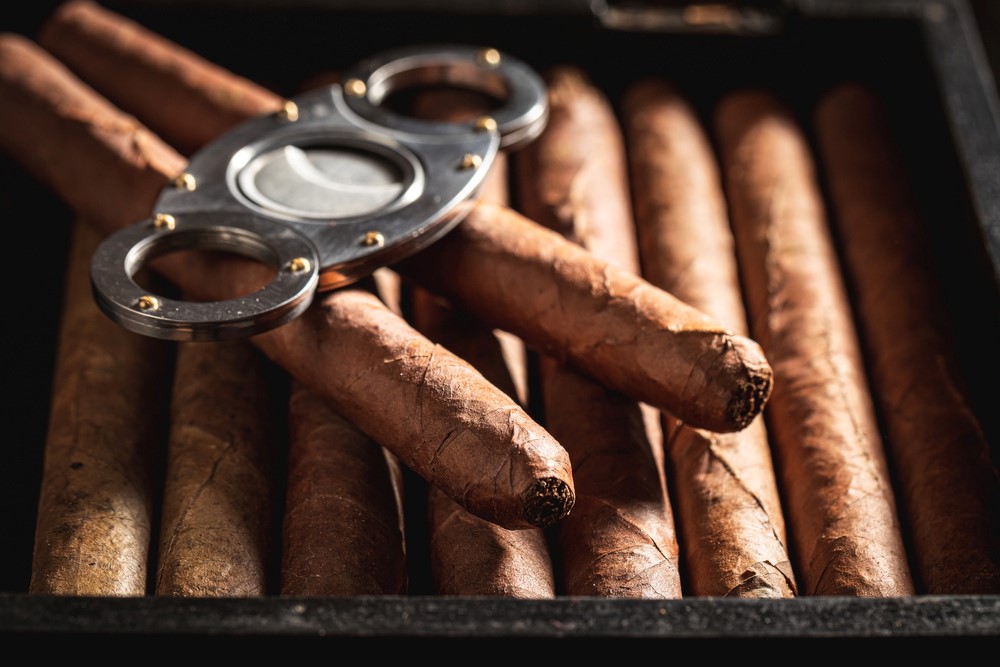 cigar clipper on cigars