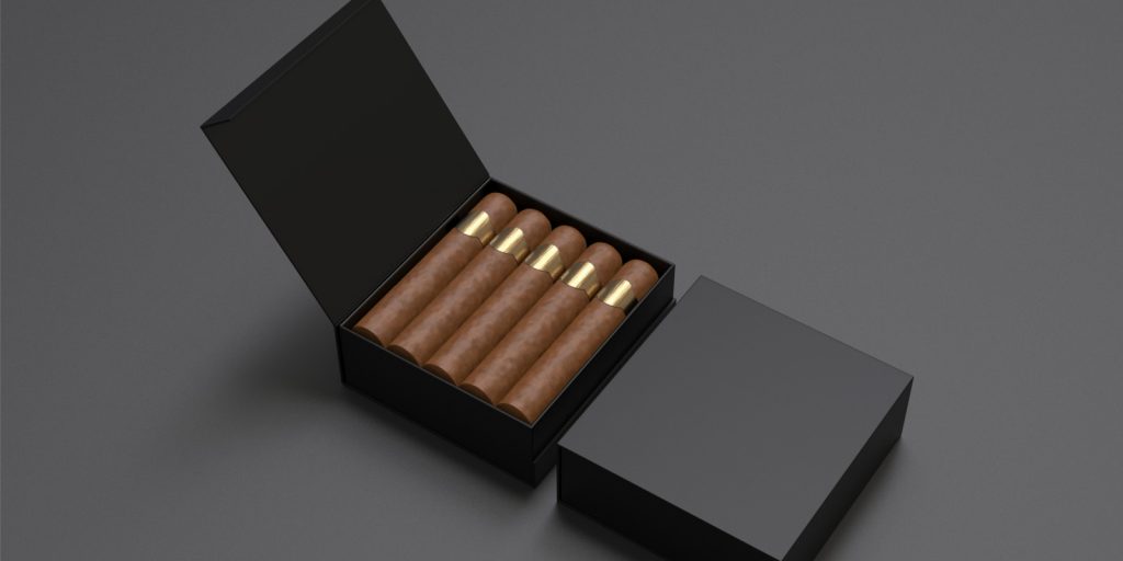 cigars in hard paper box template